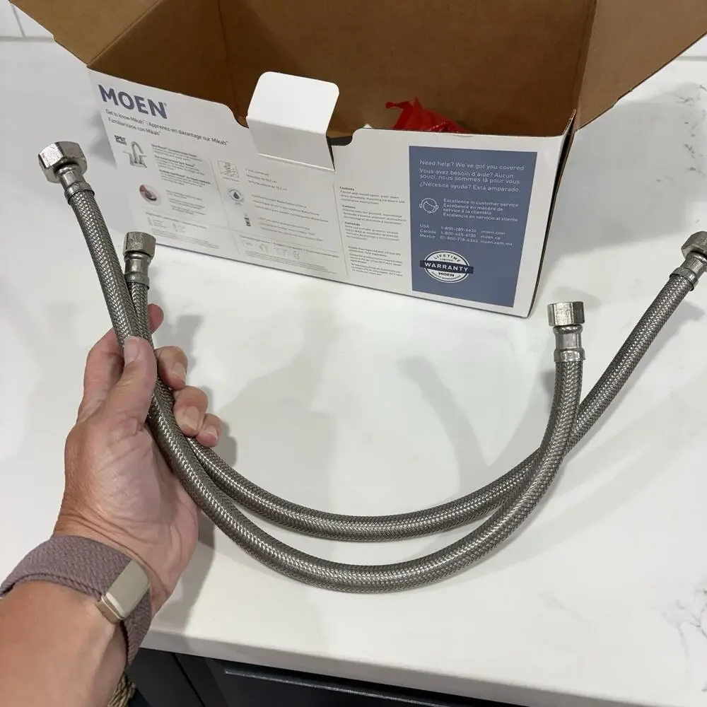 Moen Mikah 84312SRN Brushed Nickel High Arc 2 Handle Widespread Bathroom Faucet